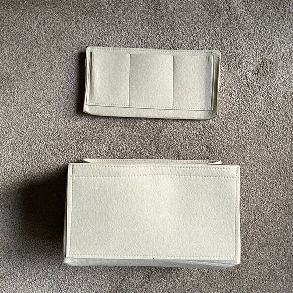 Felt Purse Organizer Insert - Handbag Tote Shaper, Fits Speedy 30 Beige - Picture 7 of 8
